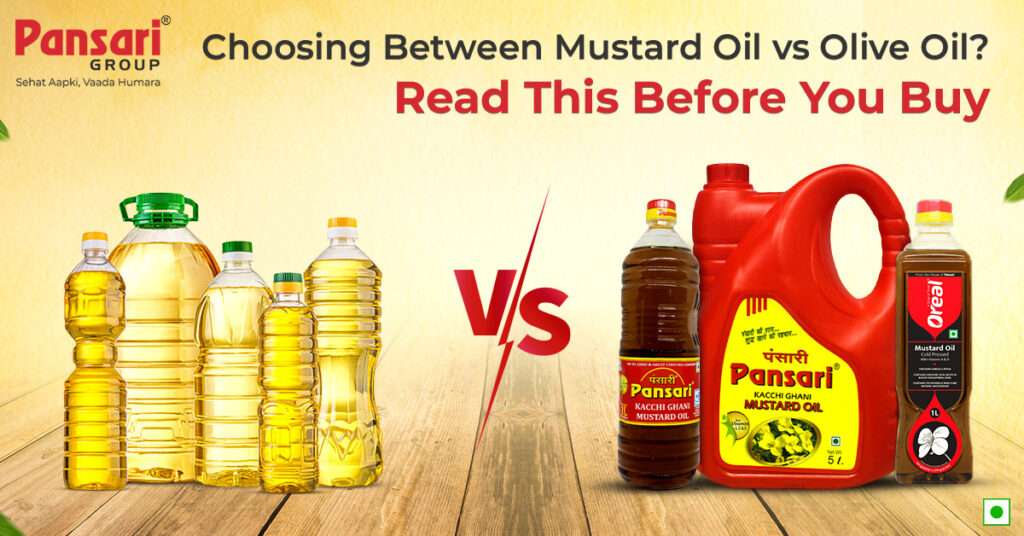 healthy cooking oils, Mustard Oil, Mustard Oil and Olive Oil, Mustard Oil vs Olive Oil, Oil for Frying, Oil for Salad, Olive Oil